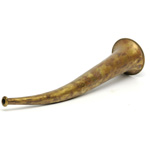 three quarter view of ear trumpet