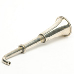 three quarter view of ear trumpet