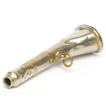 three quarter view of ear trumpet