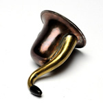 three quarter view of ear trumpet