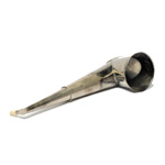 three quarter view of ear trumpet