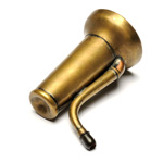 three quarter view of ear trumpet