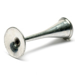 three quarter view of ear trumpet