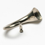 three quarter view of ear trumpet