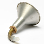 three quarter view of ear trumpet