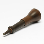 three quarter view of ear trumpet