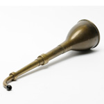 three quarter view of ear trumpet