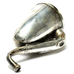 three quarter view of ear trumpet