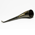 three quarter view of ear trumpet