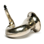 three quarter view of ear trumpet