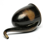 three quarter view of ear trumpet