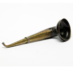 three quarter view of ear trumpet