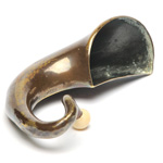 three quarter view of ear trumpet