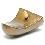 three quarter view of ear trumpet