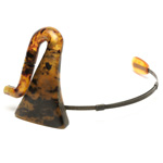 three quarter view of ear trumpet