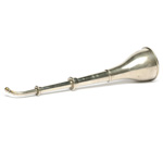 three quarter view of ear trumpet