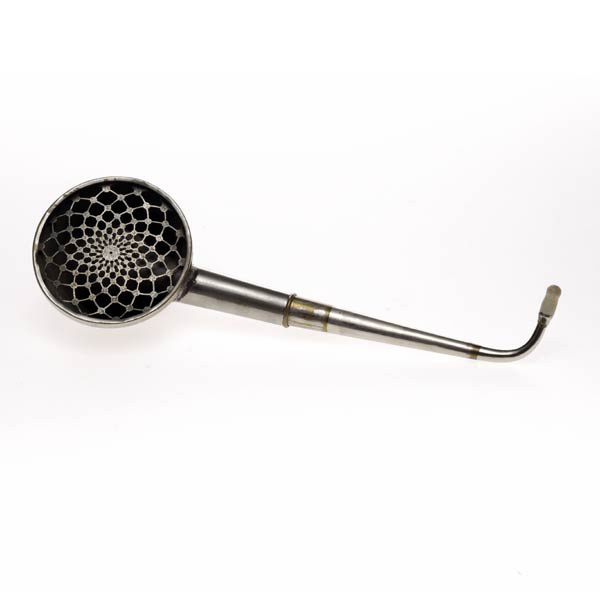 picture shows large dome ear trumpet @ EarTrumpets.com