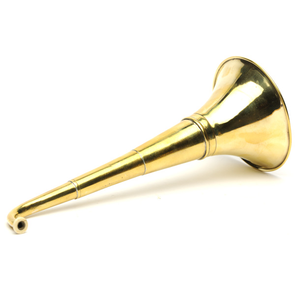 picture shows one piece ear trumpet @ EarTrumpets.com