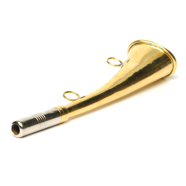 picture shows curiosity ear trumpet @ EarTrumpets.com