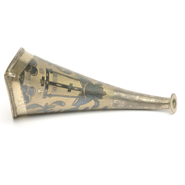 picture shows one piece ear trumpet @ EarTrumpets.com