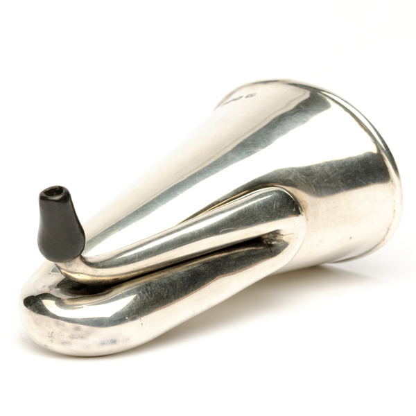 picture shows folded ear trumpet @ EarTrumpets.com