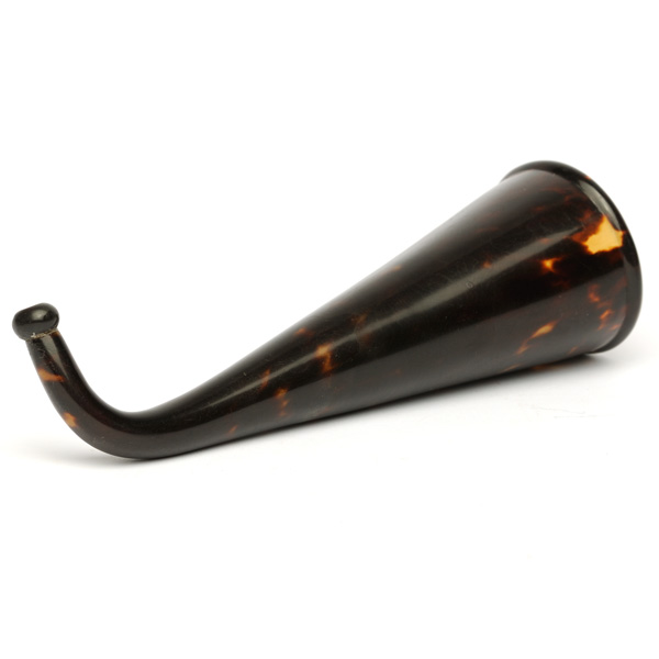picture shows one piece ear trumpet @ EarTrumpets.com