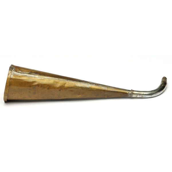 picture shows one piece ear trumpet @ EarTrumpets.com