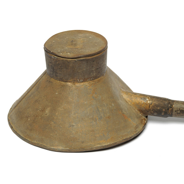 picture shows large dome ear trumpet @ EarTrumpets.com