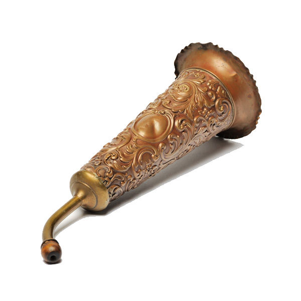 picture shows one piece ear trumpet @ EarTrumpets.com