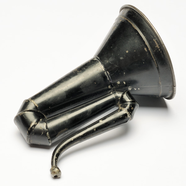 picture shows folded ear trumpet @ EarTrumpets.com