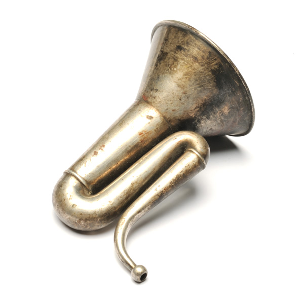 picture shows folded ear trumpet @ EarTrumpets.com