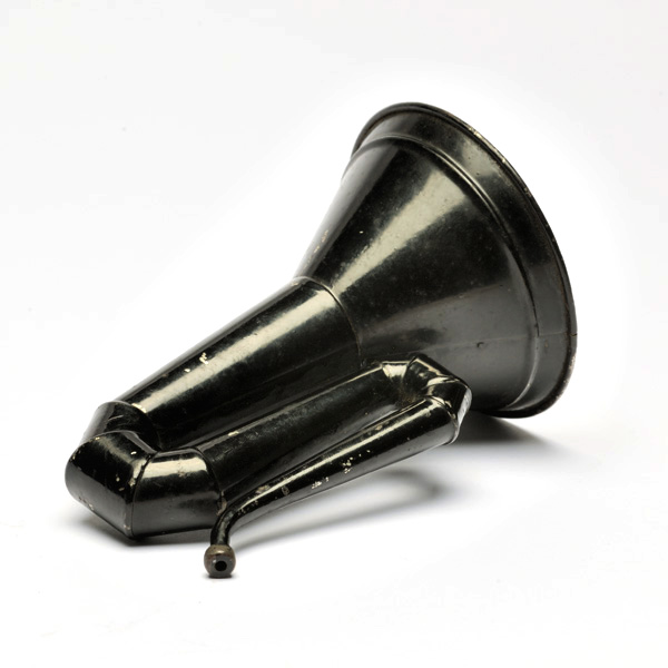 picture shows folded ear trumpet @ EarTrumpets.com