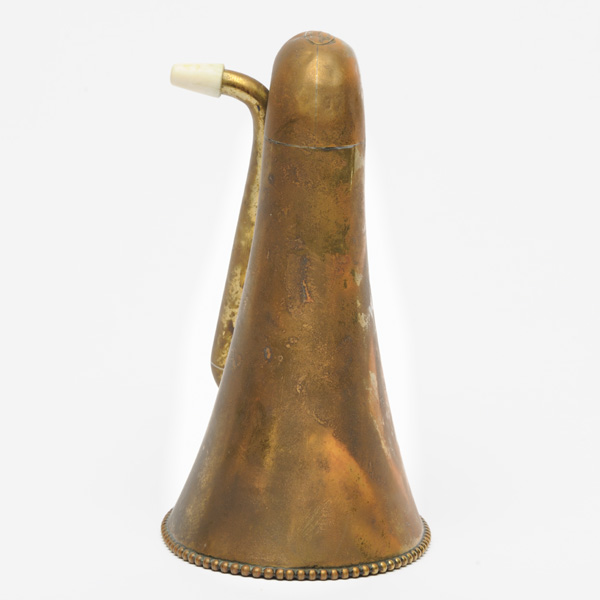 picture shows folded ear trumpet @ EarTrumpets.com