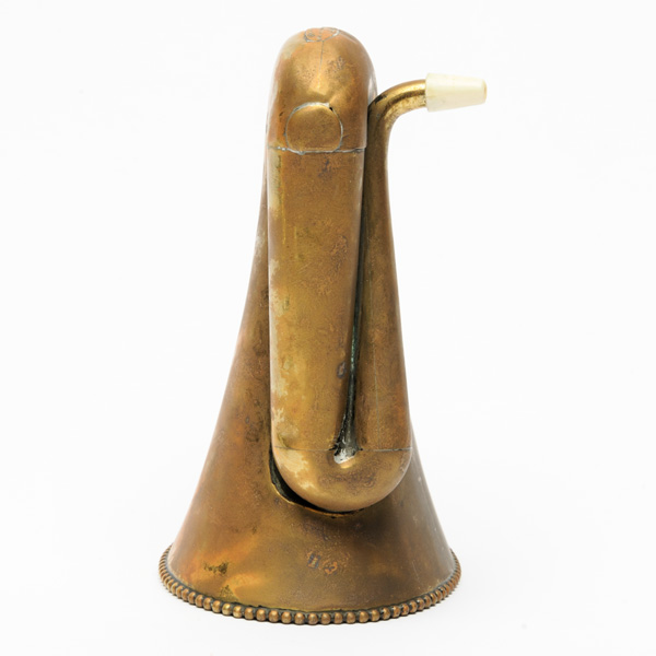 picture shows folded ear trumpet @ EarTrumpets.com