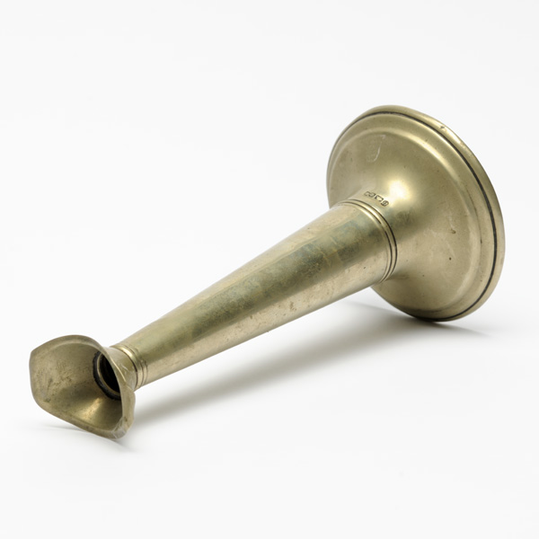 picture shows curiosity ear trumpet @ EarTrumpets.com