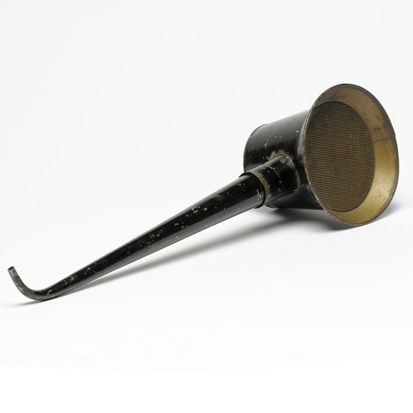 picture shows large dome ear trumpet @ EarTrumpets.com