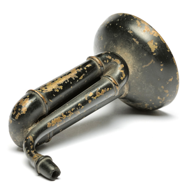 picture shows folded ear trumpet @ EarTrumpets.com