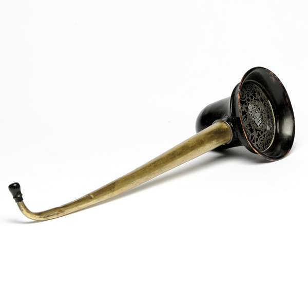 picture shows large dome ear trumpet @ EarTrumpets.com