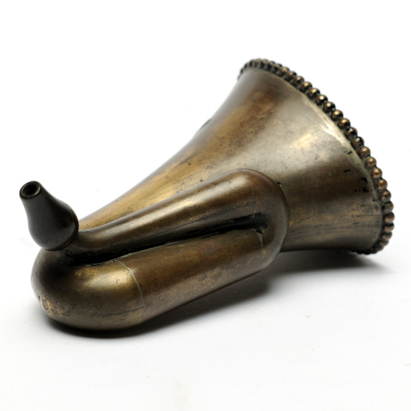 picture shows folded ear trumpet @ EarTrumpets.com