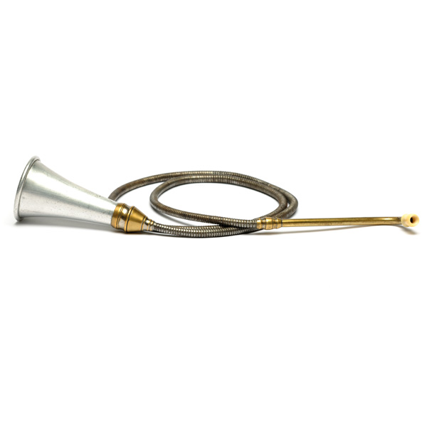 picture shows con tube ear trumpet @ EarTrumpets.com