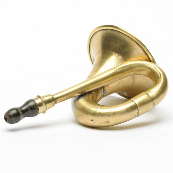 picture shows bugle ear trumpet @ EarTrumpets.com
