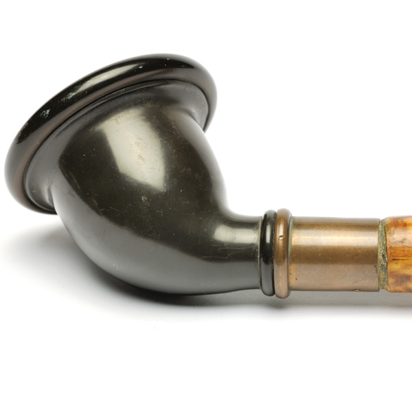 picture shows one piece ear trumpet @ EarTrumpets.com
