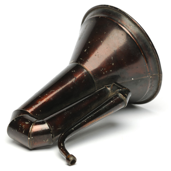 picture shows folded ear trumpet @ EarTrumpets.com