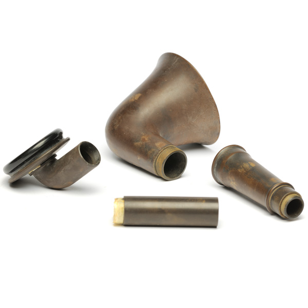 picture shows diaphragm ear trumpet @ EarTrumpets.com