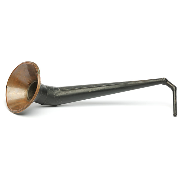 picture shows one piece ear trumpet @ EarTrumpets.com