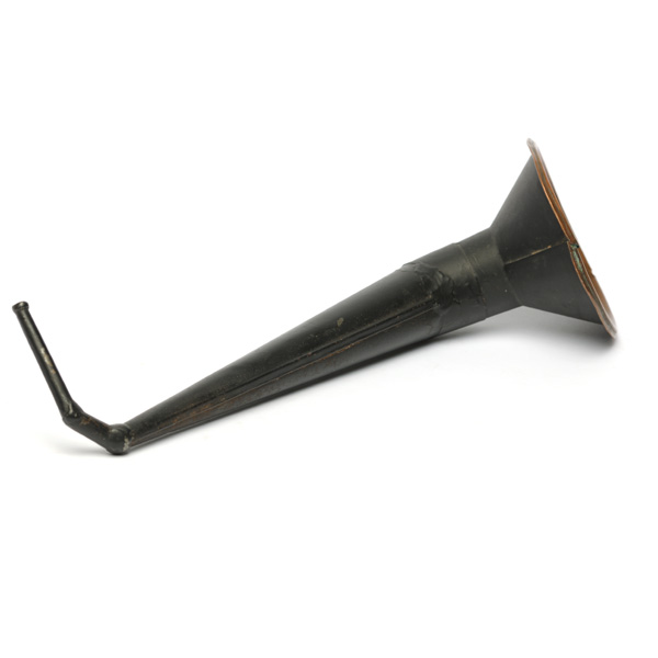 picture shows one piece ear trumpet @ EarTrumpets.com