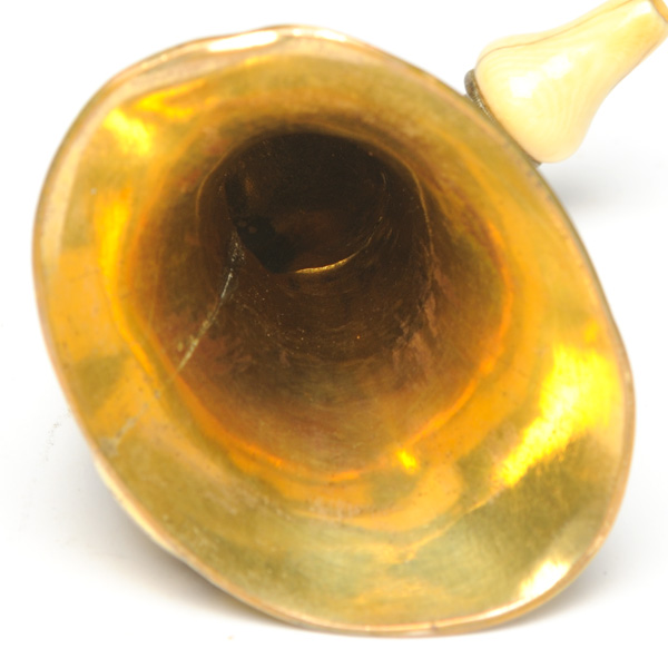 picture shows folded ear trumpet @ EarTrumpets.com